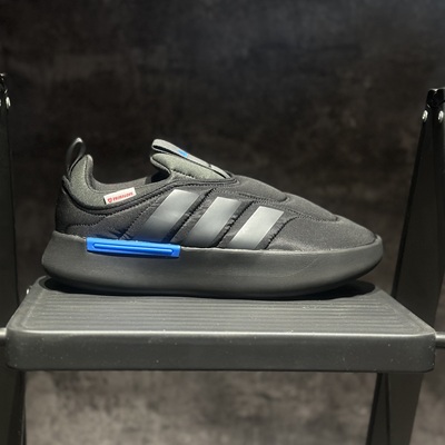 Adidas/阿迪达斯Adipuff男子冬季保暖厚底面包鞋黑色棉鞋IF4229