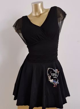 伊丝艾拉夏季新款正品泳衣710003性感时尚裙式连体泳装显瘦