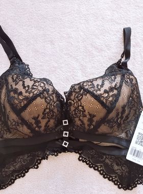 伊丝艾拉文胸内衣性感蕾丝聚拢收副乳中厚杯18705专柜