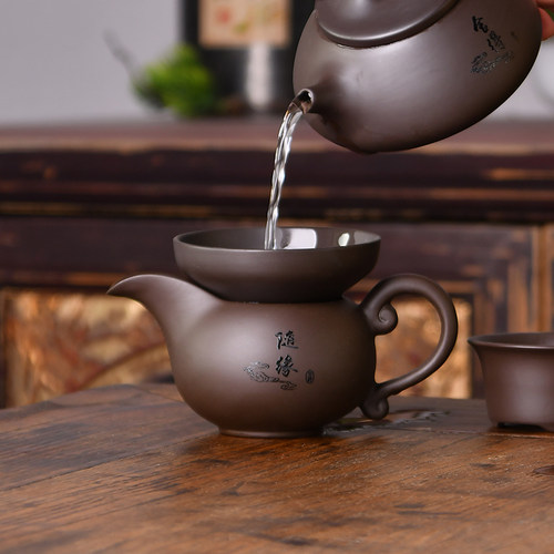 紫砂公道杯分茶器茶海茶漏滤网