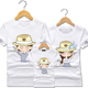亲子装 卡通童装 短袖 一家三口四口洋气母子母女装 t恤夏装 2023新款