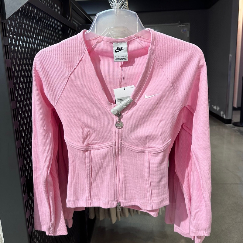 Nike耐克女长袖T恤修身鱼骨开衫