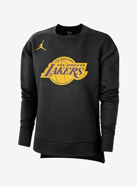 Nik Lakers耐克Jordan洛杉矶湖人队卫衣套头衫女加绒潮DR2519-010