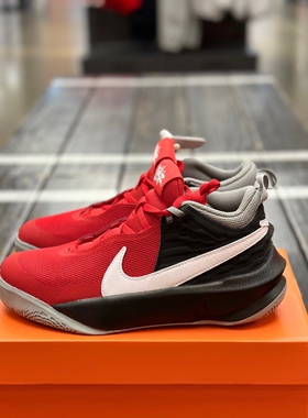 NikeTeam Hustle耐克大童青少年女子篮球鞋防滑正CW6735-002-607