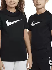 Nike Children's Short-Sleeve T-Shirt, Round Neck, Quick-Drying, Large Hook, Breathable, Sweat-Wicking, Lightweight, Trendy, Model Dx5411-010