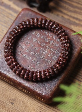 原生态紫金鼠雕刻京八棱精雕手捻持链念佛珠串高油密生态盘文玩