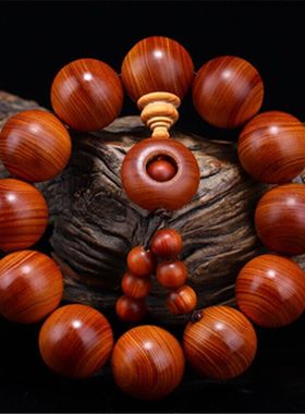 太行陈化料崖柏手串天然黑油手链高密手串木质佛珠龙胆纹水波