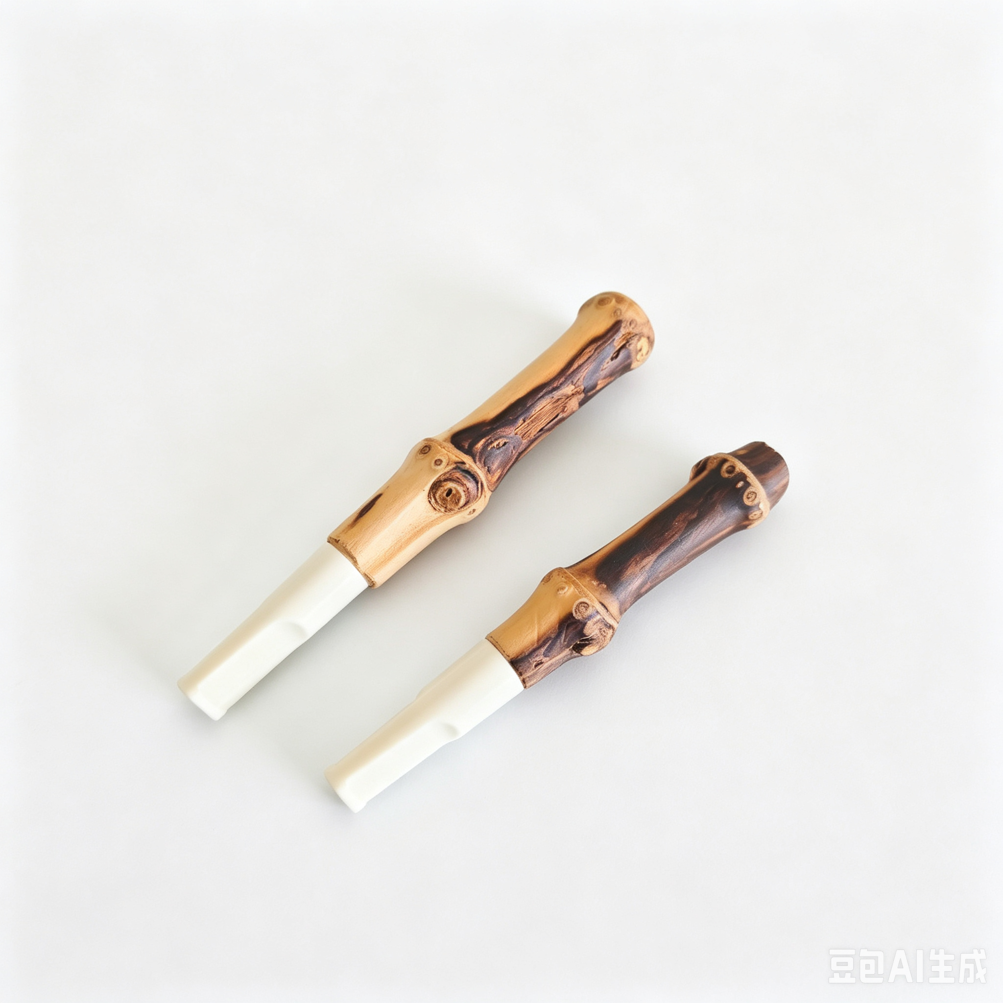 新款纯手工制作天然竹鞭紫竹斑竹子烟嘴原味可把玩粗烟嘴一物一图