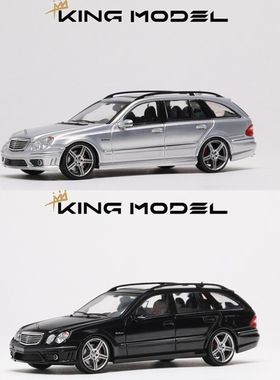 现货KM 1:64 奔驰E63 AMG S211 四眼奔 瓦罐旅行猎装 合金车模