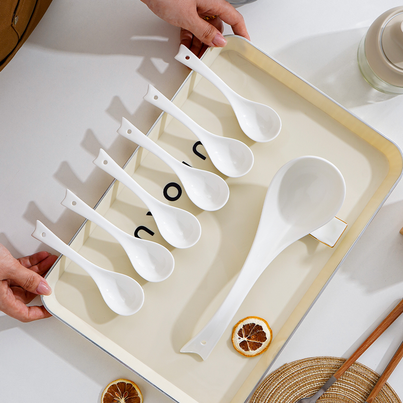 凤尾汤勺骨瓷家用创意实用美观