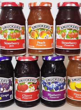 美国斯味可面包涂抹酱真果肉果酱Smuckers Strawberry Preserves