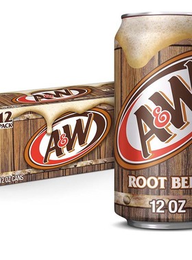 包邮特价进口艾德熊乐啤露树根碳酸饮料根汁汽水A&W ROOT SODA