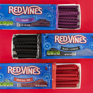 142g美国红藤美剧低脂网红扭扭糖原味甘草吸管糖Red Vines Twists