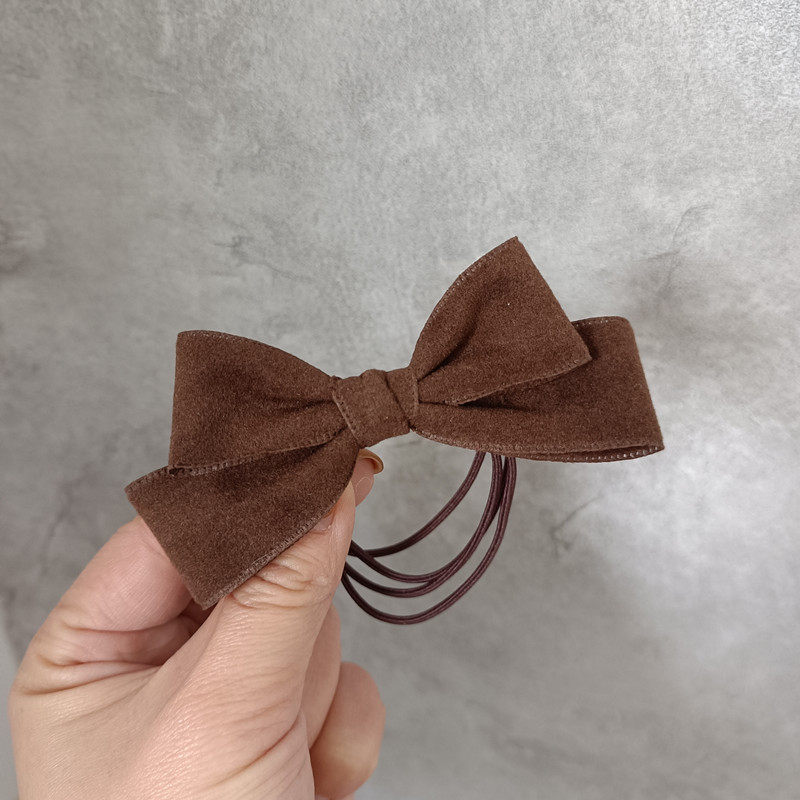 原创韩式少女学生高弹头绳仿皮绒咖啡色蝴蝶结扎发橡皮筋发绳发圈,饰品/流行首饰/时尚饰品新,发饰,淘宝优惠券,粉丝福利购,淘宝优惠卷