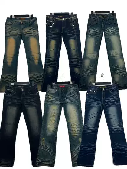 Vintage Spring and Summer Versatile Denim Flared Pants for Women, Fashionable Summer Retro Low-Waist Cool and Sweet Style