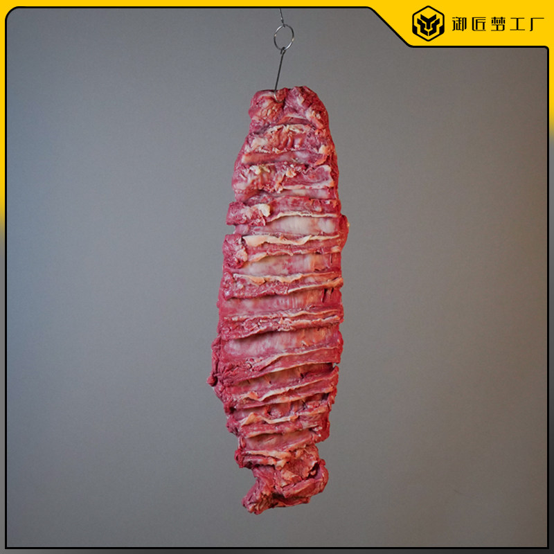 仿真生牛肋骨牛肉模型假牛肉雕塑吊龙牛排牛尾牛脊骨吊挂装饰摆件