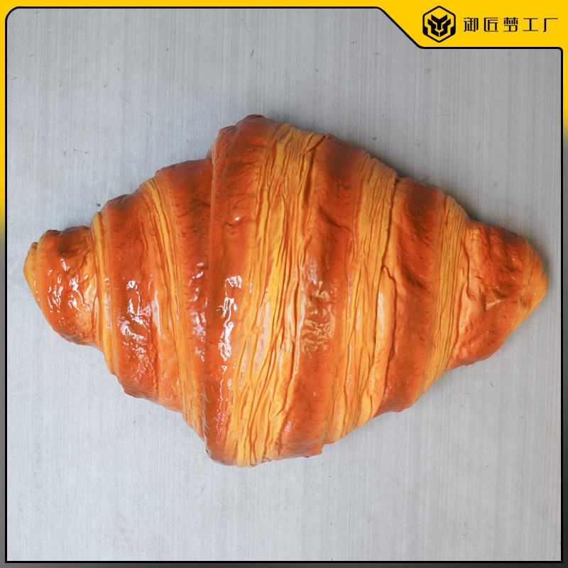 仿真牛角包模型玻璃钢雕塑