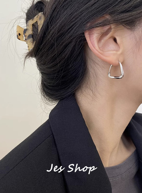 Jes Shop耳扣925银针女简约高级感冷淡风气质耳钉耳环ins同款耳坠
