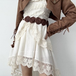 柳吴伟玫瑰花腰带女配裙子收腰民族风波西米亚腰封设计感小众腰链