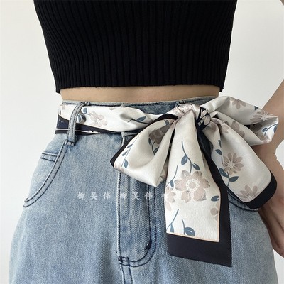 丝巾收腰神器百搭腰带