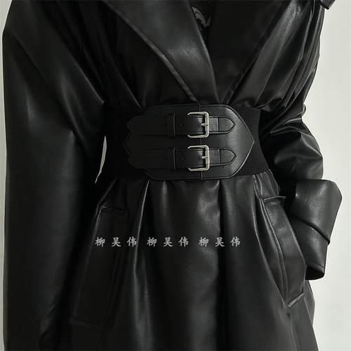 腰封皮带西装外套女款黑色高级感