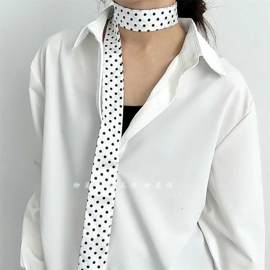波点细长条丝巾女2025新款时尚百搭丝带配饰系脖高级感小领巾飘带,服饰配件/皮带/帽子/围巾,围巾/丝巾/披肩,淘宝优惠券,粉丝福利购,淘宝优惠卷