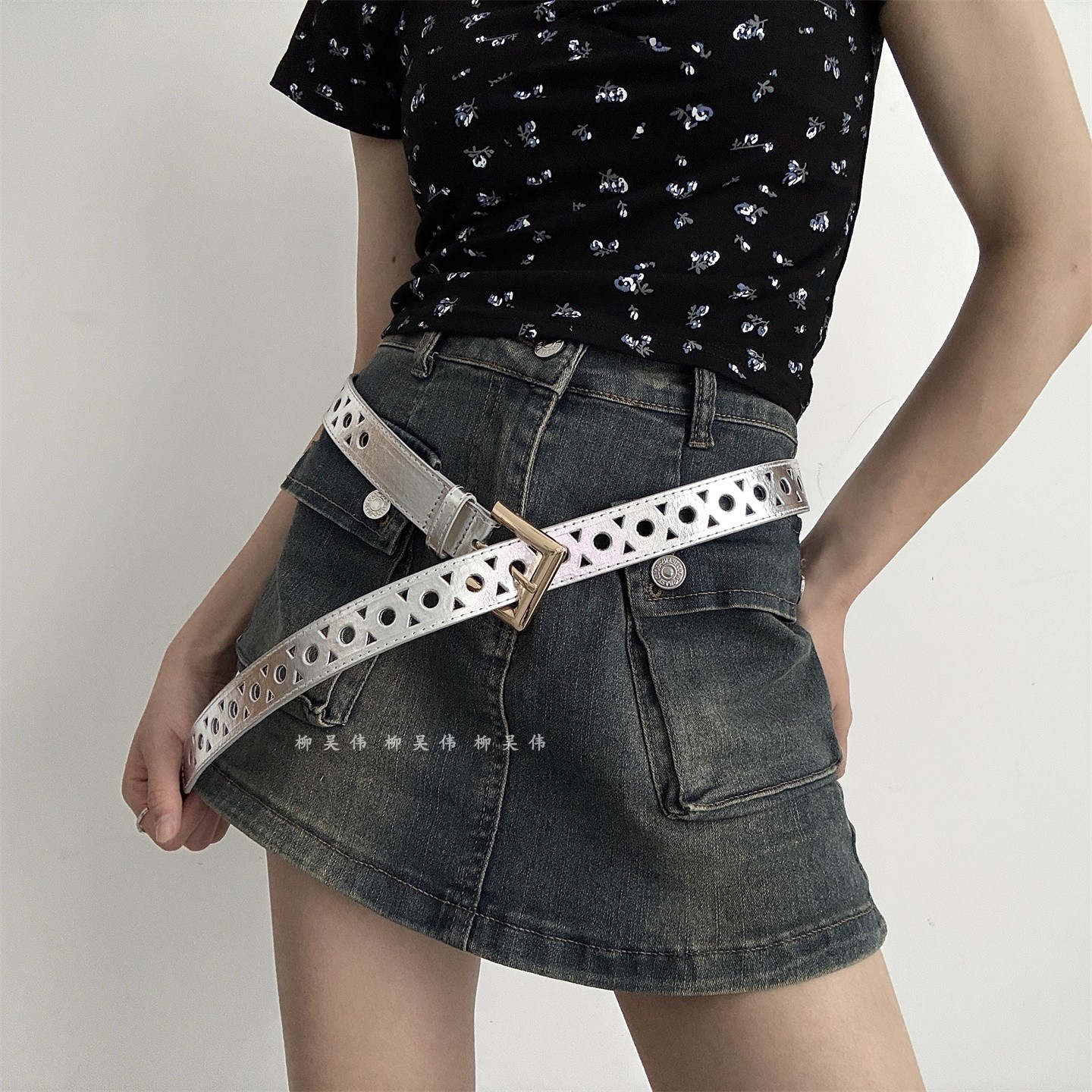 小众~全孔辣妹y2k皮带~个性酷~