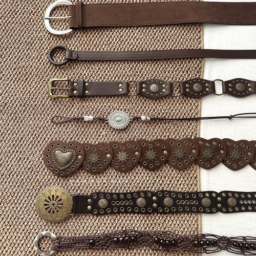 美拉德色系~棕色腰带皮带腰绳~