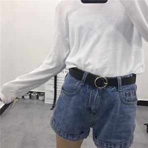 圆扣皮带女宽裤带
