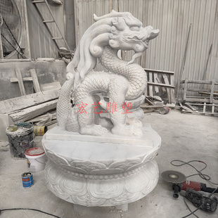 汉白玉石雕望天吼天然大理石雕刻青石向天吼望君归神兽门口摆件