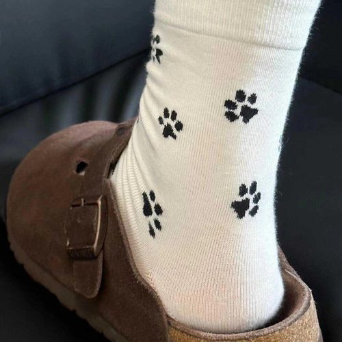 ins潮袜子女狗爪印可爱卡通猫爪