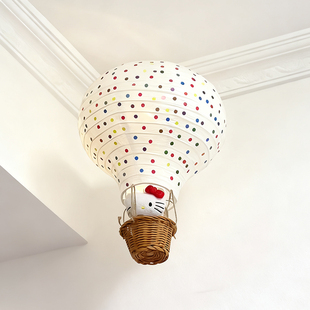 hellokitty凯蒂猫热气球灯小夜灯摆件ins风女孩房间卧室装饰吊饰