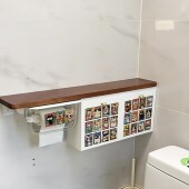 卫生间纸巾盒置物架厕所姨妈巾卷纸盒壁挂放厕纸盒夹缝收纳柜防水