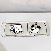 可爱小卫生间马桶按压器防脏装 饰品厕所马桶提盖器抽水箱按压器