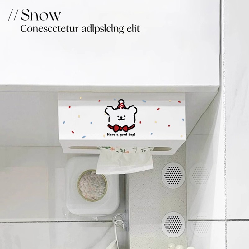 多巴胺线条小狗纸巾架家用厕所浴室卫生间厨房墙上壁挂卡通高颜值