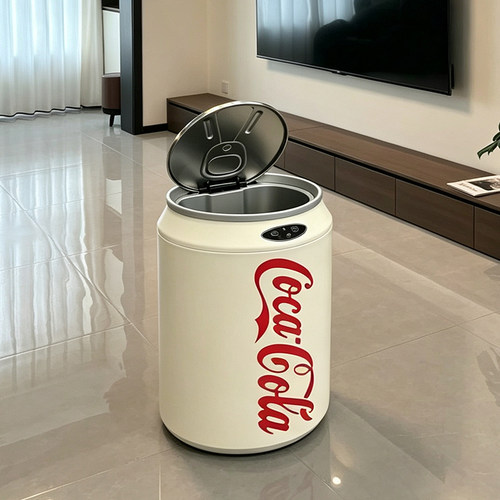 美式可乐垃圾桶感应式自动中古风