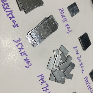 包郵 盒鐵皮長10 35毫米100片 長方形鍍鋅板小鐵片包裝