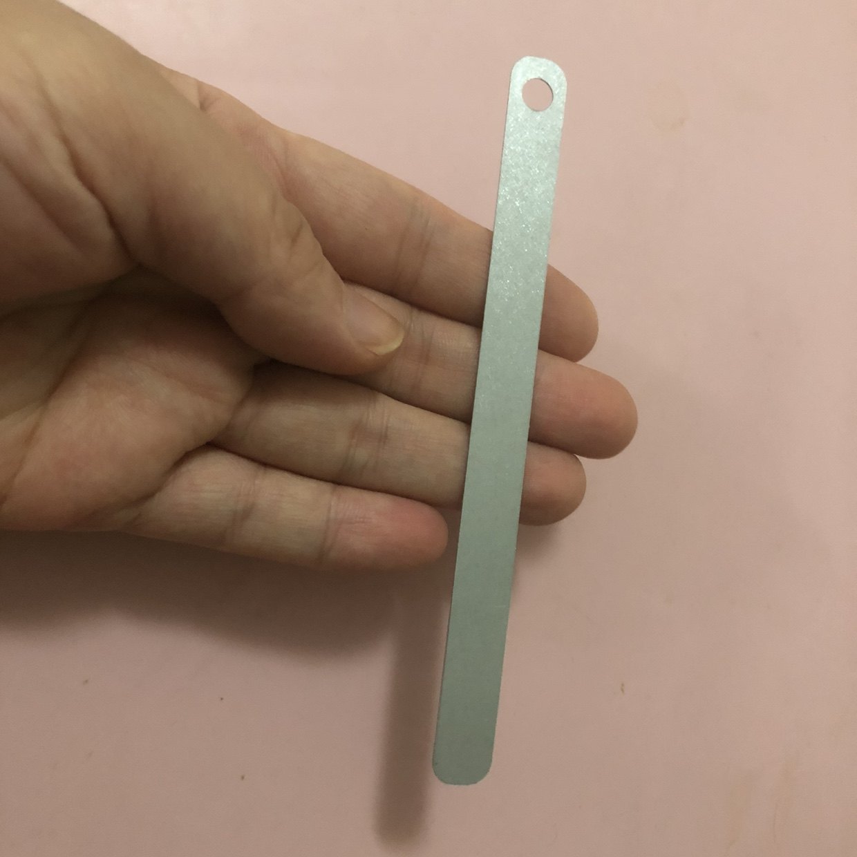 新品现货带孔长方形镀锌板铁片 长120*10*0.4毫米打孔铁皮孔5.