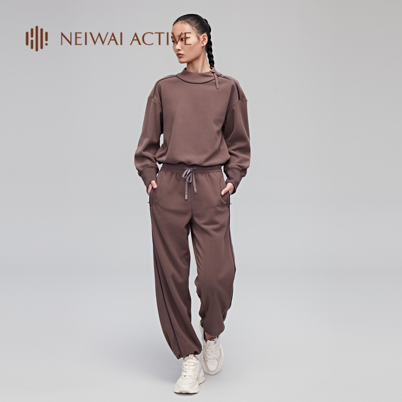 NEIWAI ACTIVE抓绒斜开拉链短卫衣秋日单品舒适保暖NA232SO3402