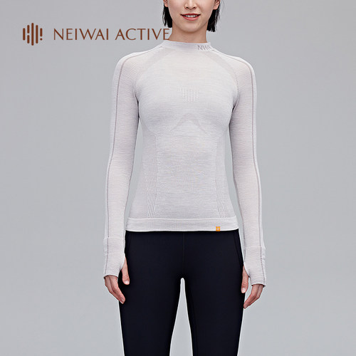 NEIWAI ACTIVE羊毛混纺无缝半高领运动打底衫内搭滑雪NA232SS3306