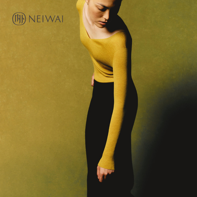 内外心形领套衫修身亲肤柔软舒适纯色简约时尚NEIWAI232WB3423