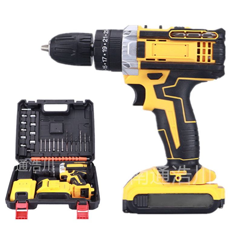 手电钻21v冲击双速电钻三种模式电动螺丝刀跨境优选电动工具,五金/工具,电钻,淘宝优惠券,粉丝福利购,淘宝优惠卷