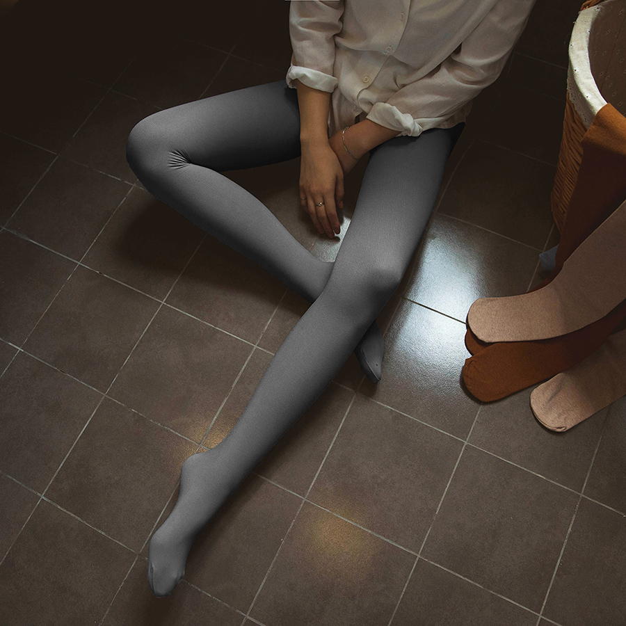 压力毛圈女式保暖任意剪200D裤袜