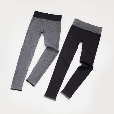 清仓 出口款面料优质黑灰九分裤女士运动裤瑜伽裤薄型透气款长裤