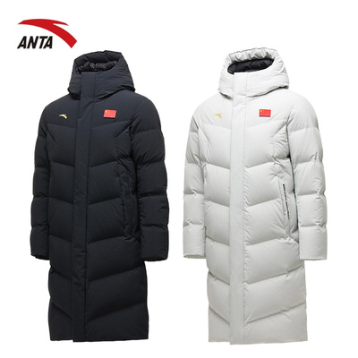 安踏国旗羽绒服2025冬季长款