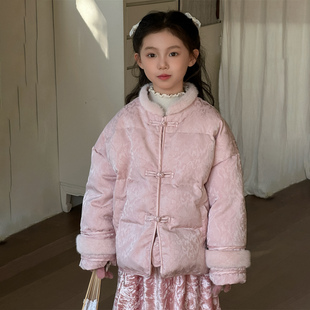 原创女童羽绒服中国风白鸭绒冬装新年服新中式小女孩保暖拜年外套