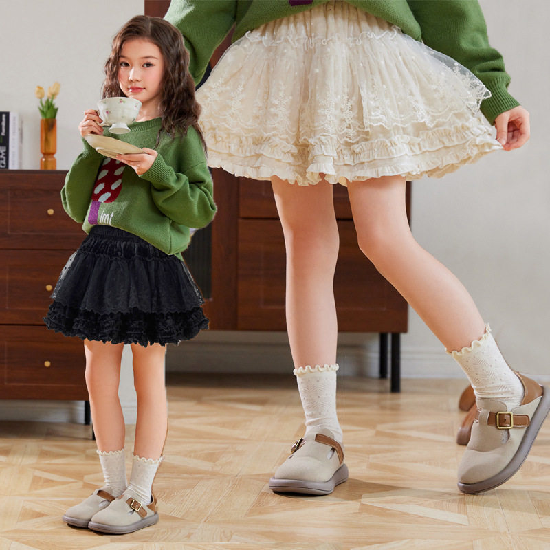 女童半身裙秋款法式蓬蓬裙蛋糕裙