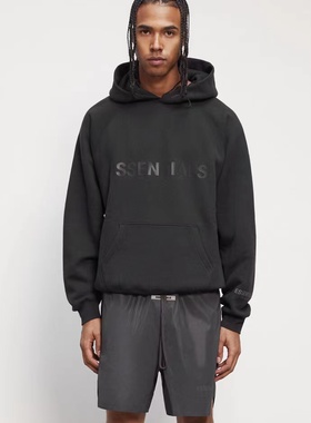 现货FEAR OF GOD ESSENTIALS FOG复线胸前LOGO印花潮牌卫衣连帽衫