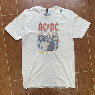正品现货AC/DC Highway To Hell 1979 做旧泛白摇滚乐队Tee短袖