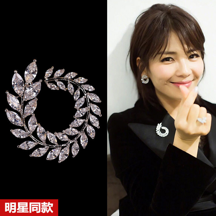 厂家直供明星同款刘涛胸花朵配饰胸针